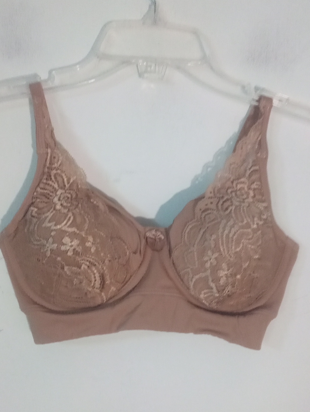 * Rhonda Shear Bege Lace Bra Small New NWOT Adjustable Straps